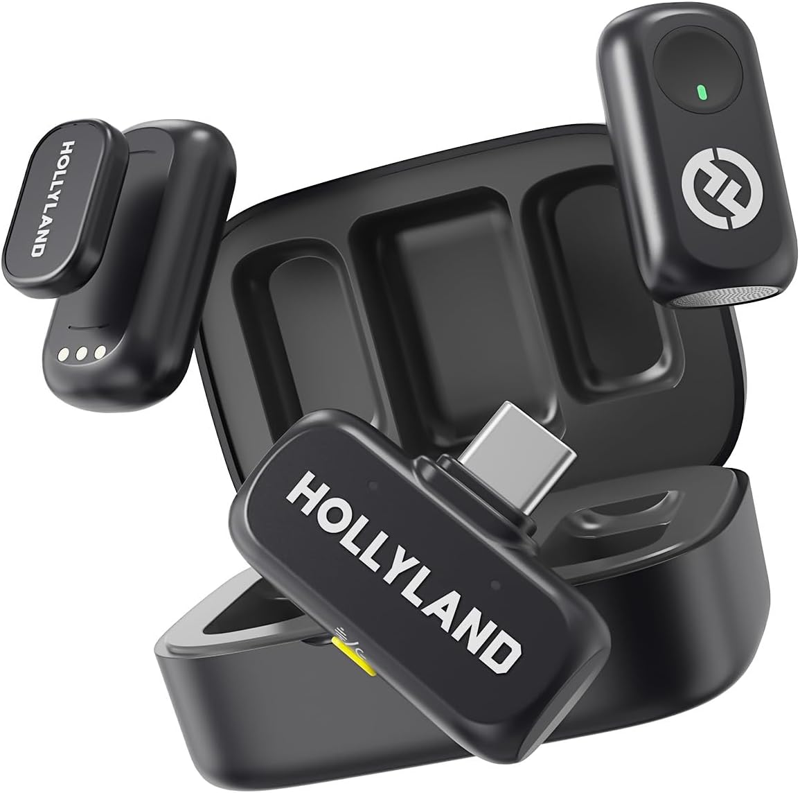 Hollyland LARK A1 DUO Type-C Version Wireless Microphone for iPhone 15/16 & Android, Pure Sound,